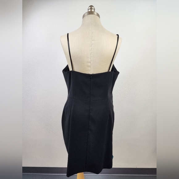 NWT Jill Stewart Women's Strapless Black & Green Mini Dress, Size 14 - Picture 12 of 13